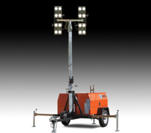 Wide-Body Light Tower with Internal Storage