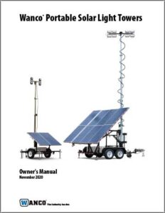 Wanco Solar Light Towers Owner’s Manual