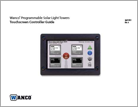 Wanco Programmable Solar Light Towers Controller Guide