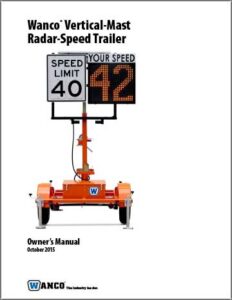 Wanco Vertical Mast Speed Trailer Manual