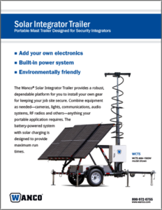 Wanco Solar Integrator Trailer Flyer