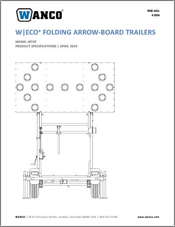 Wanco Folding Arrow Board Trailer Specifications
