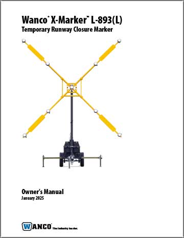 Wanco X-Marker Owner’s Manual – 2-cylinder, January 2025