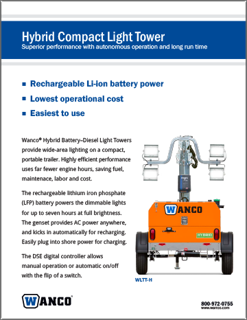 Wanco Hybrid Compact Light Tower Flyer