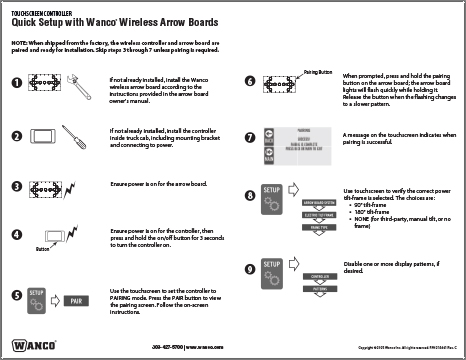Wanco Wireless Controller Quick Setup Guide